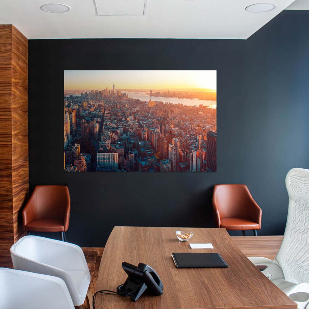 Poster 50x50cm Manhatten von oben Skyline