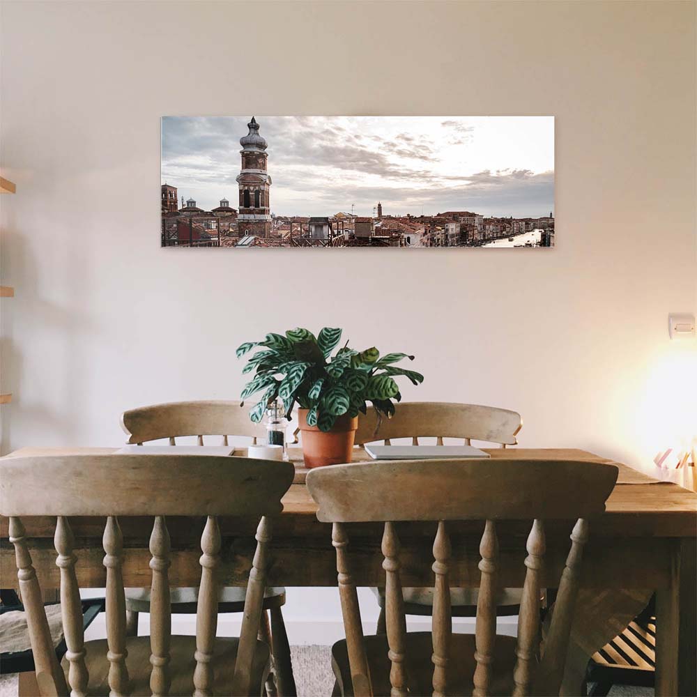 Skyline Über den Dächern von Venedig als Acrylglasverbund Bild 180x90cm