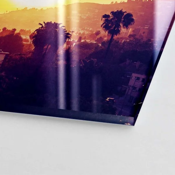 Skyline Los Angeles sunset als Acrylglas Bild 90x60cm