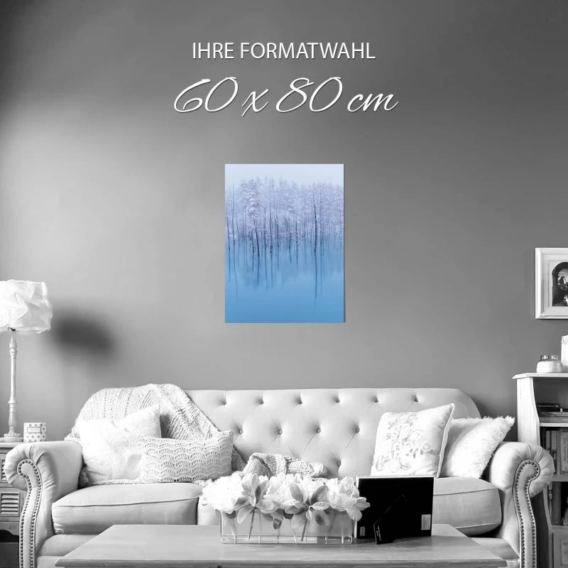 Poster 60x80cm groß, Flüsse & Seen Vereist