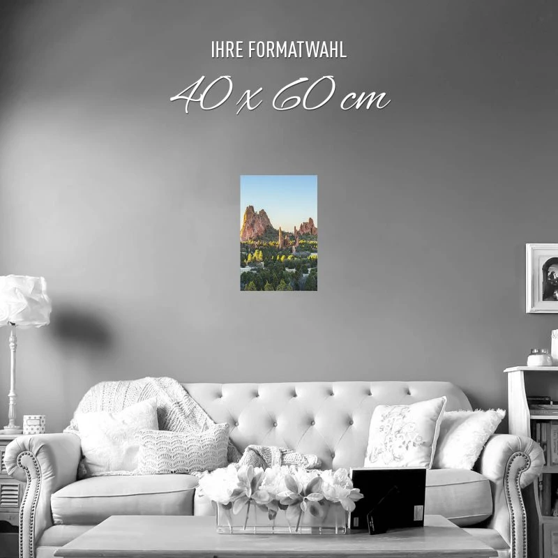Poster 40x60cm im Hochformat, Garden of the Gods USA Berge & Gebirge