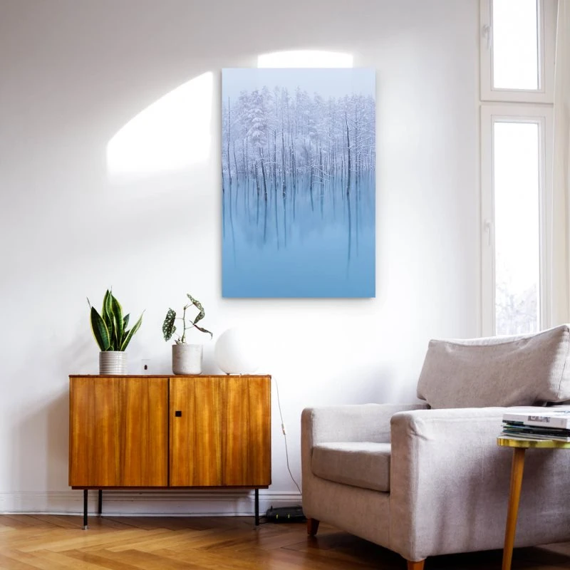 Poster 60x80cm groß, Flüsse & Seen Vereist