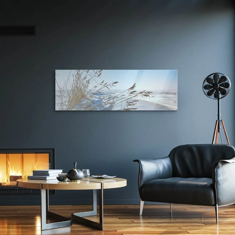Acrylglasbild 150x50cm groß Strand & Meer Winterhafer Ostsee