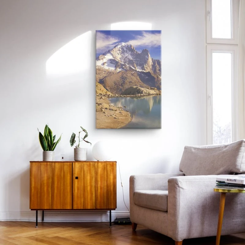 Leinwandbild Hochformat XXL 100x150cm, Berge & Gebirge Crystal Lakes Franz. Alpen