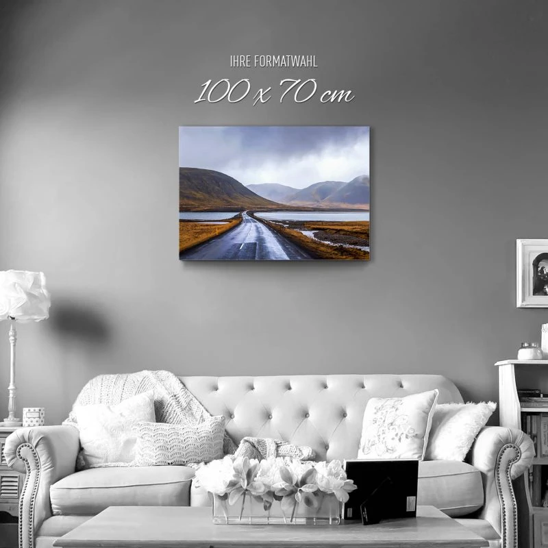 Alu-Dibond Bild Halbinsel Snæfellsnes Island, Berge & Gebirge, 100x70cm groß