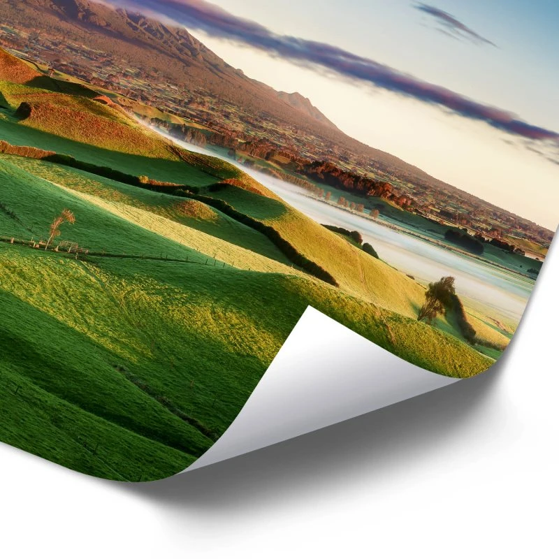 Poster 40x60cm im Hochformat, Vulkan Taranaki Egmond Neuseeland Berge & Gebirge