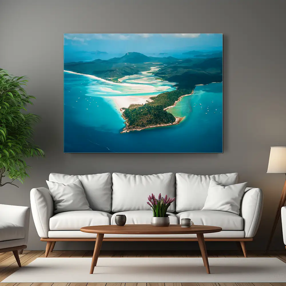 Alu-Dibond Bild XXL, Strand & Meer Panorama Australien 160x120cm groß