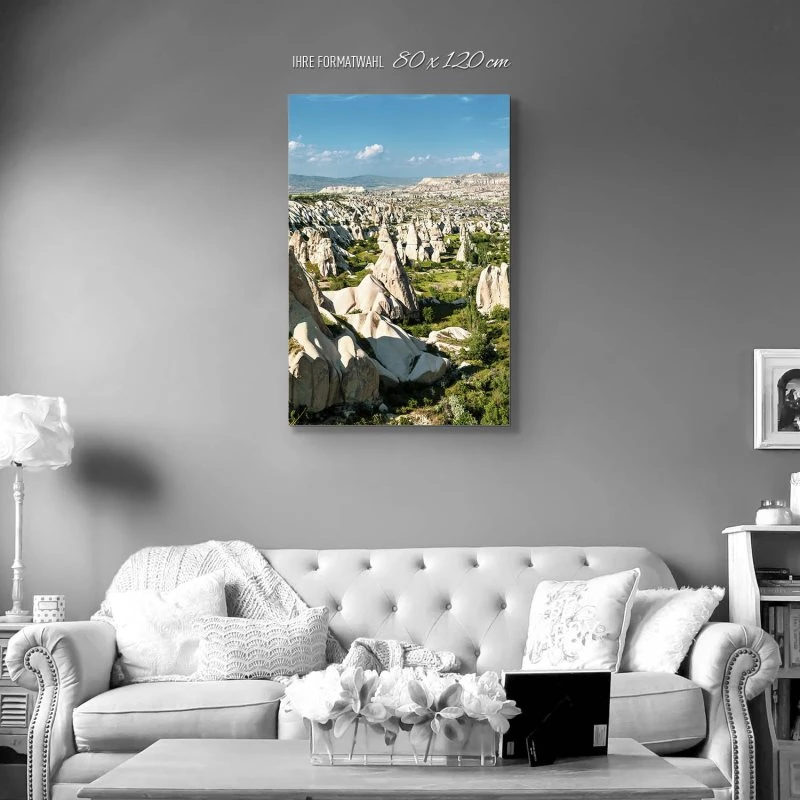 Alu-Dibond Bild im Hochformat, Berge & Gebirge Kappadokien Türkei 80x120cm