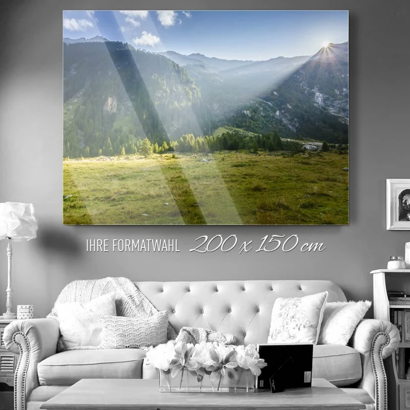 Berge & Gebirge Herbst Zillertal Tirol als Acrylglasverbund Bild 200x150cm