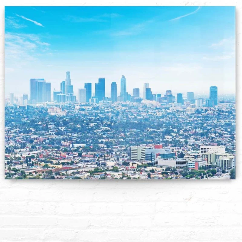 200x150cm großes Acrylglasbild, Skyline Los Angeles Panorama