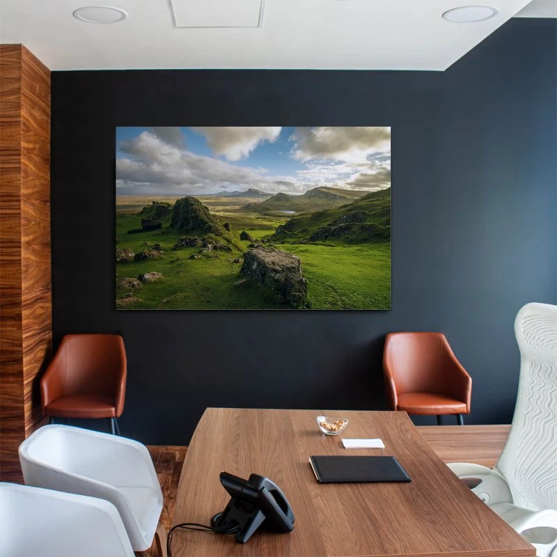200x150cm großes Alu-Dibond Bild, Berge & Gebirge Quiraing Pass Schottland