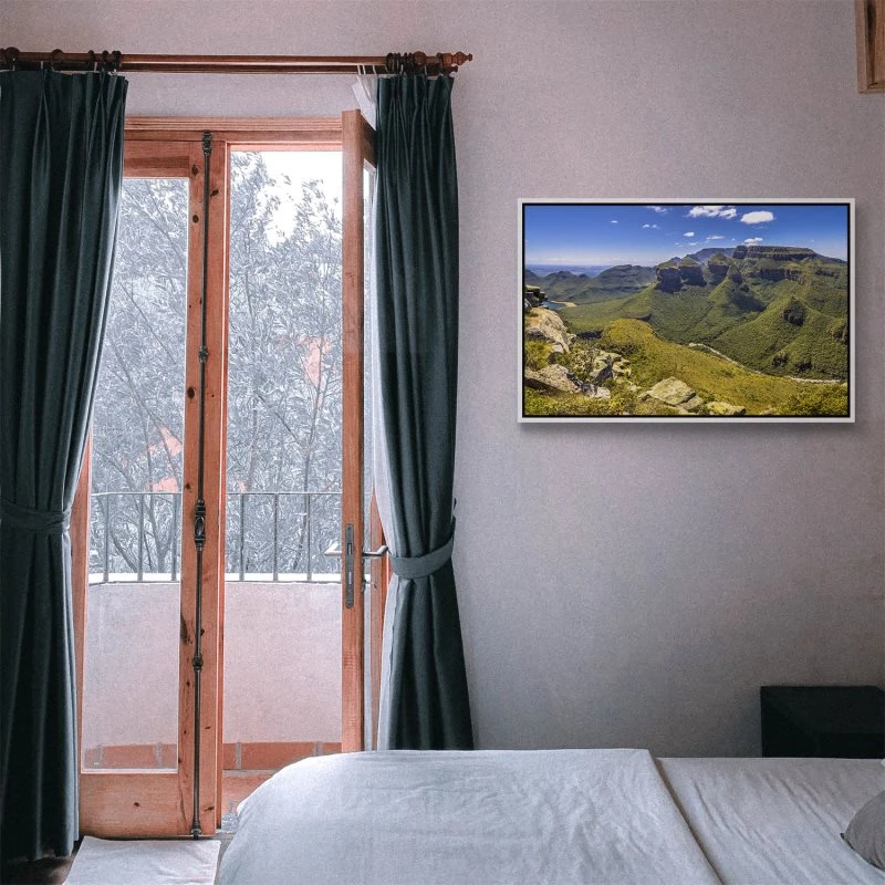 Berge & Gebirge Blyde River Canyon im weißen Bilderrahmen, 100x70cm