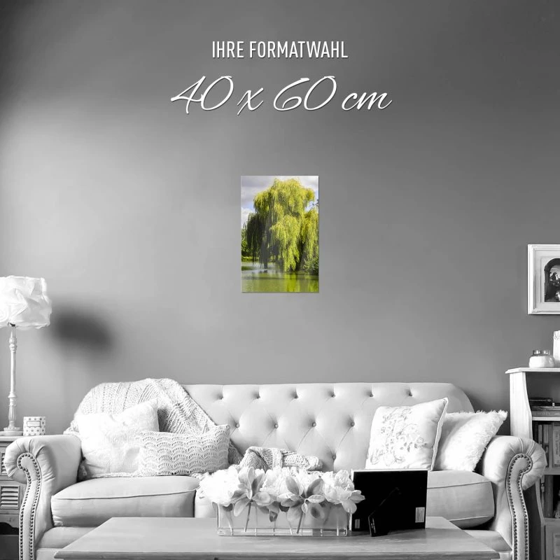 Poster 40x60cm im Hochformat, Die Weide Flüsse & Seen