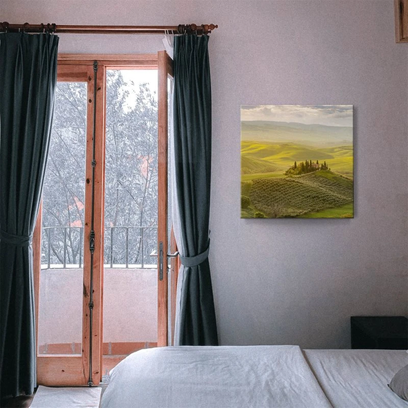 Landschaft Toskana, Italien als Leinwand Bild 80x80cm