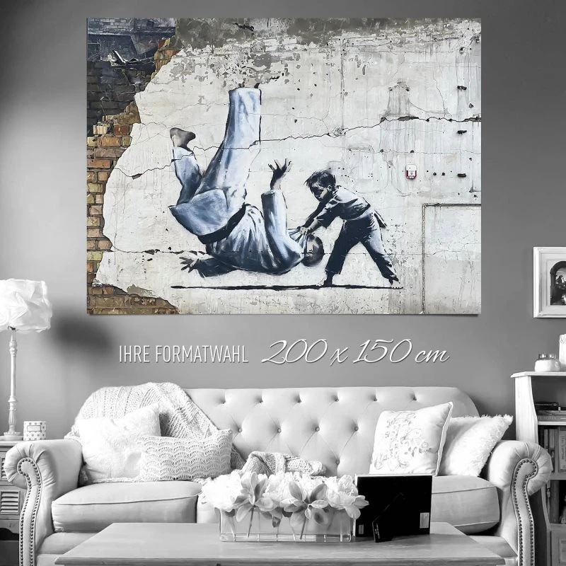 XXL Poster 200x150cm Banksy Ukraine Judo