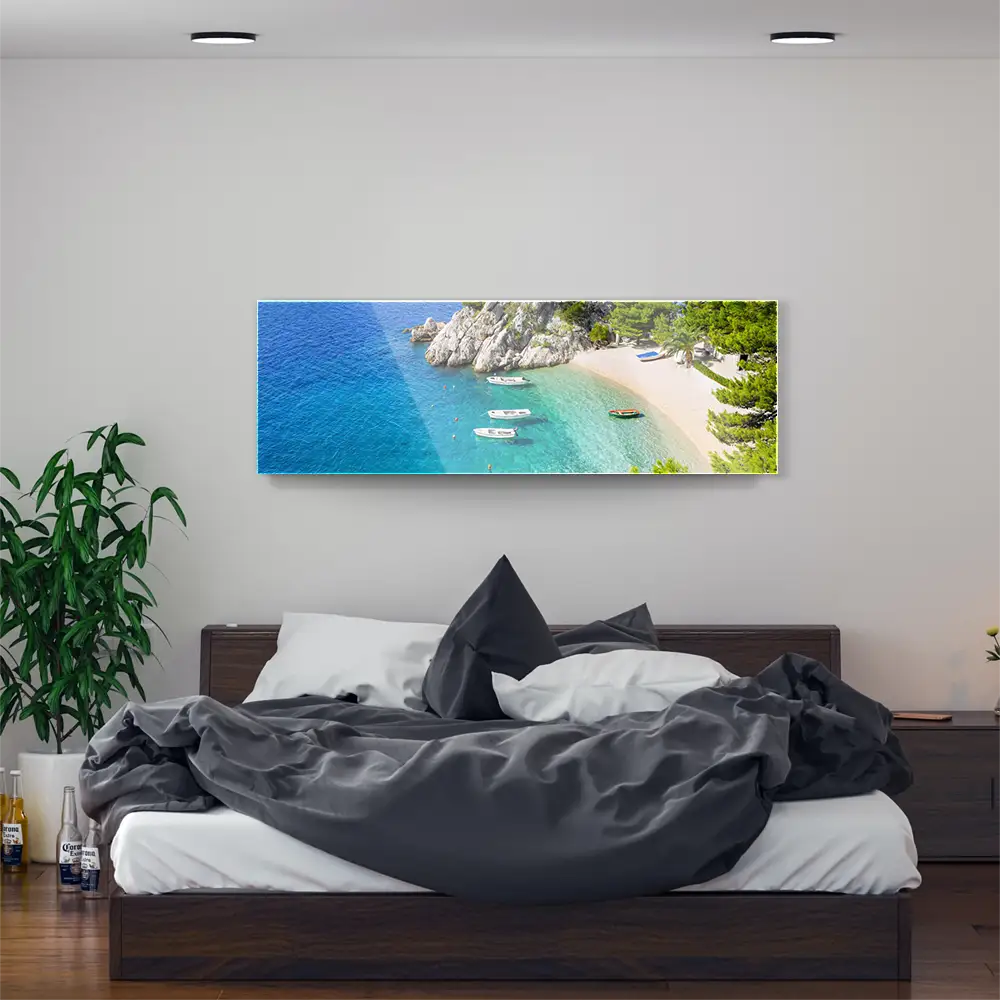 Acrylglasbild 150x50cm groß Strand & Meer Sommer Kroatien