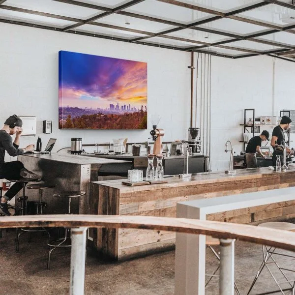 Skyline Los Angeles hills als Keilrahmenbild 180x120cm