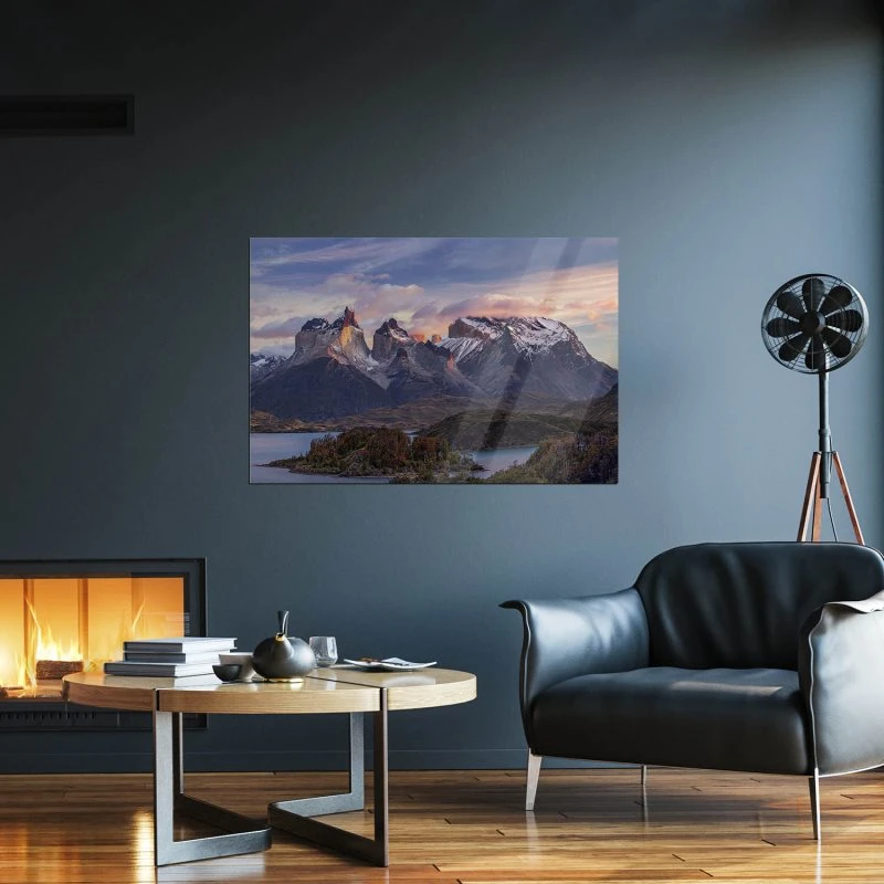 XXL Poster 200x150cm Flüsse & Seen Sonnenspiele Patagonien