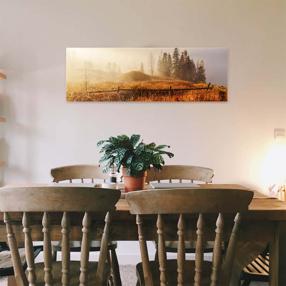 Panorama Acrylglasbild 180x90cm Wald & Bäume Herbst in den Karbaten