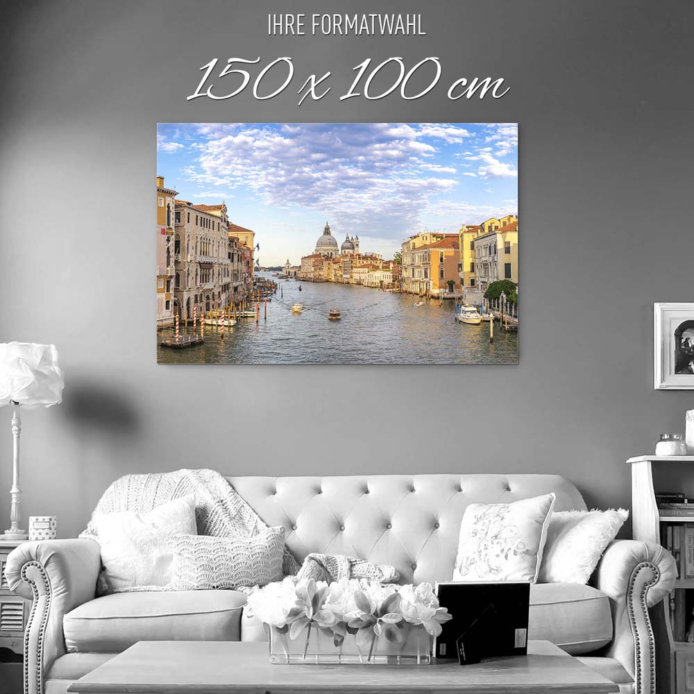 Skyline Canal Grande in Venedig als XXL Alu-Dibond Bild 150x100cm