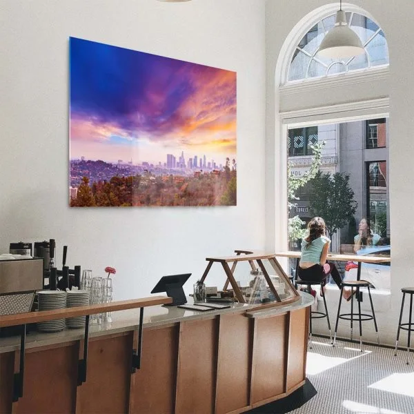 Skyline Los Angeles hills als Acrylglas Bild 120x60cm