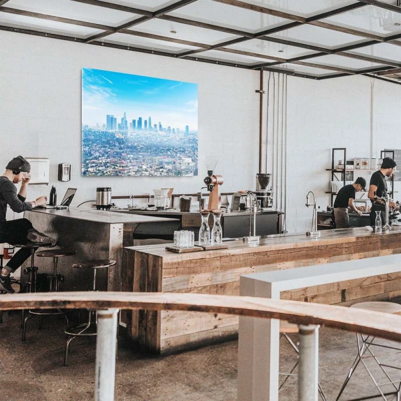 Skyline Los Angeles Panorama als Acrylglas Bild 80x80cm