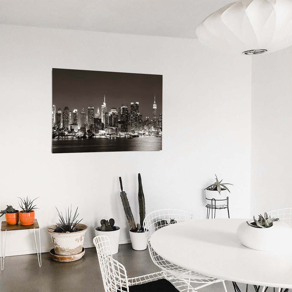 Poster 50x50cm New York nachts Skyline