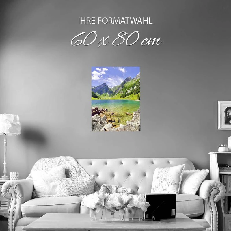 Poster 60x80cm groß, Berge & Gebirge Seealpsee Alpen