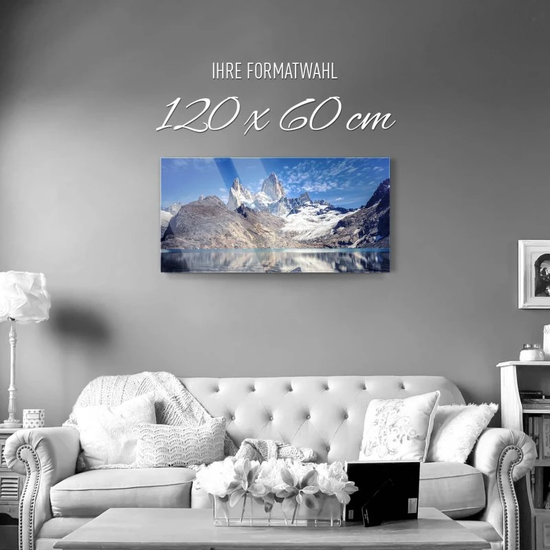 Berge & Gebirge Fitz Roy und  Cerro Torre als Acrylglas Bild 120x60cm
