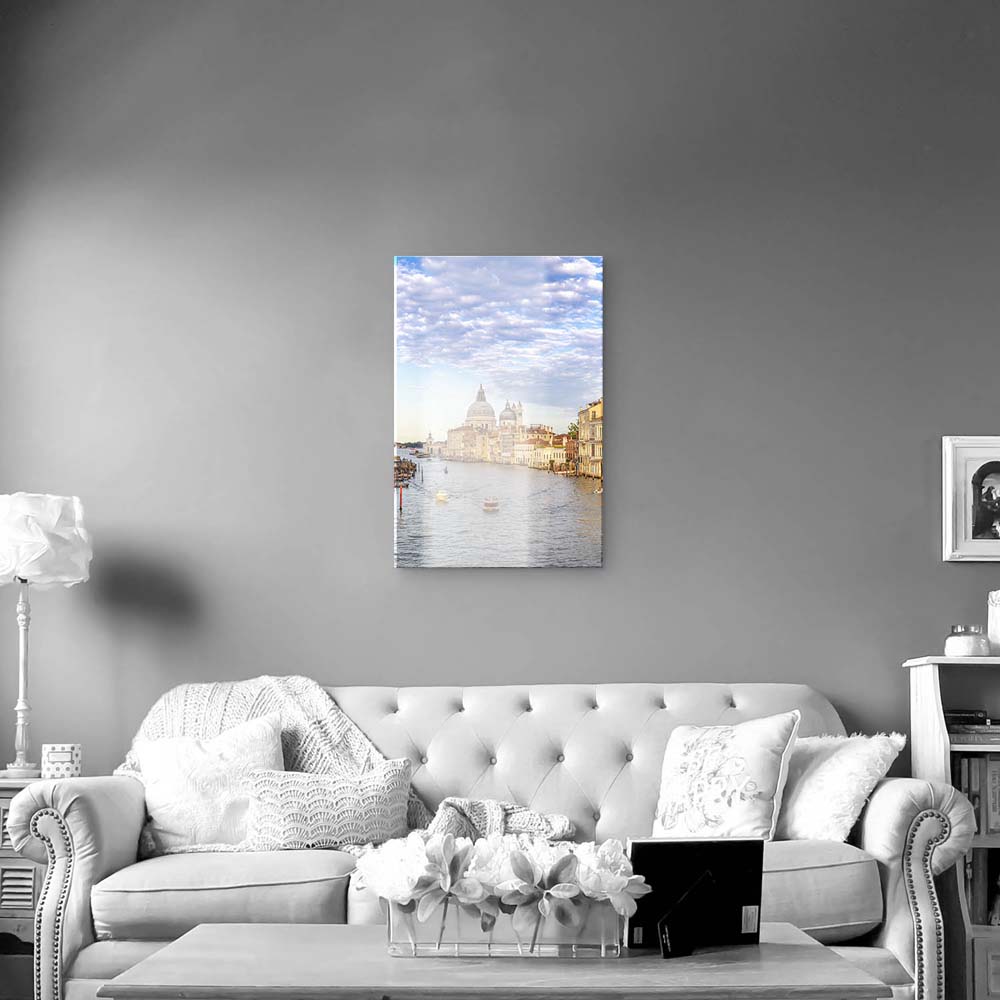 Skyline im XXL Hochformat, Canal Grande in Venedig als Acrylglasbild 100x150cm