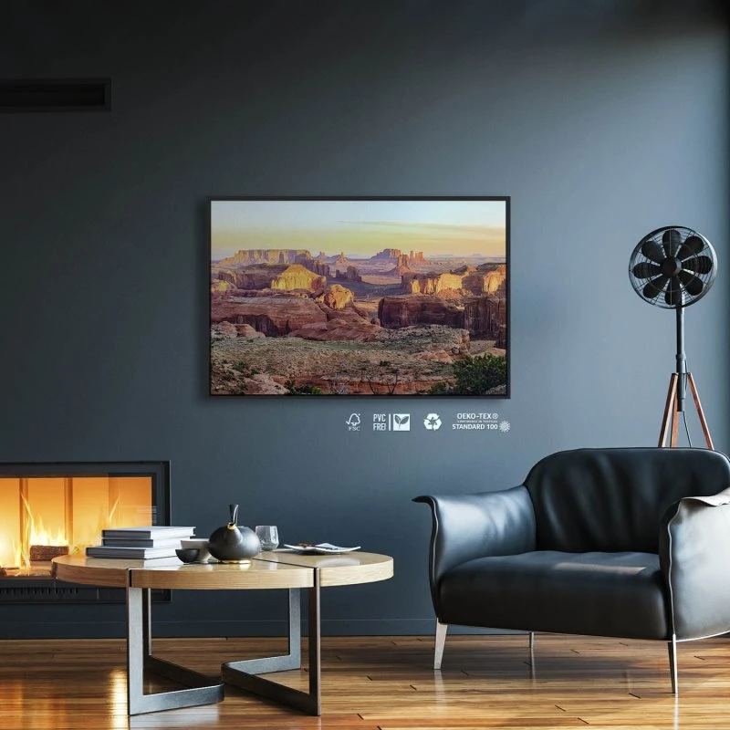 Berge & Gebirge Grand Canyon USA II im schwarzen Bilderrahmen, 120x60cm