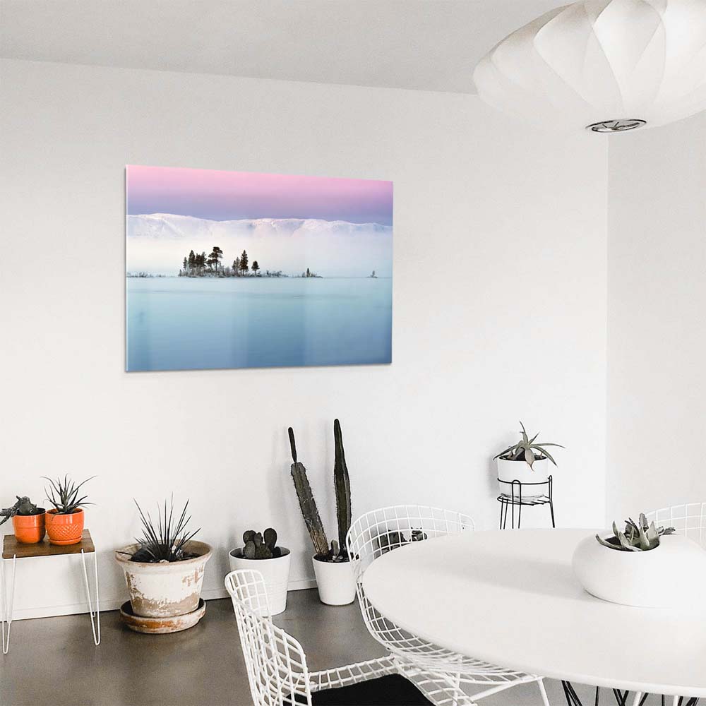 Acrylglasbild Eis & Schnee, Arktischer Winter in Norwegen, 110x50cm groß