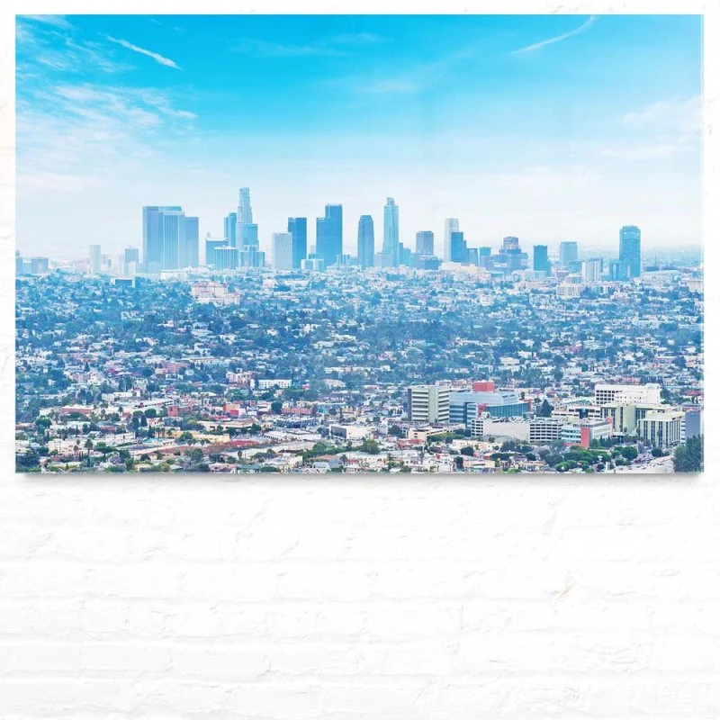 Skyline Los Angeles Panorama als XXL Acrylglasbild 150x100cm
