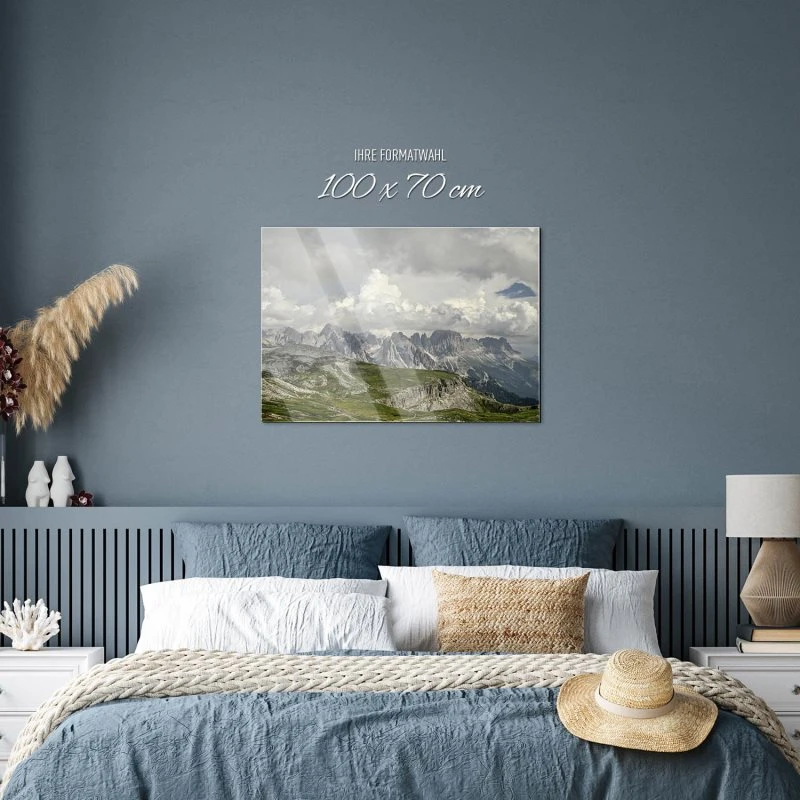 Berge & Gebirge Dolomiten Gewitter  als Acrylglasverbund Bild 100x70cm
