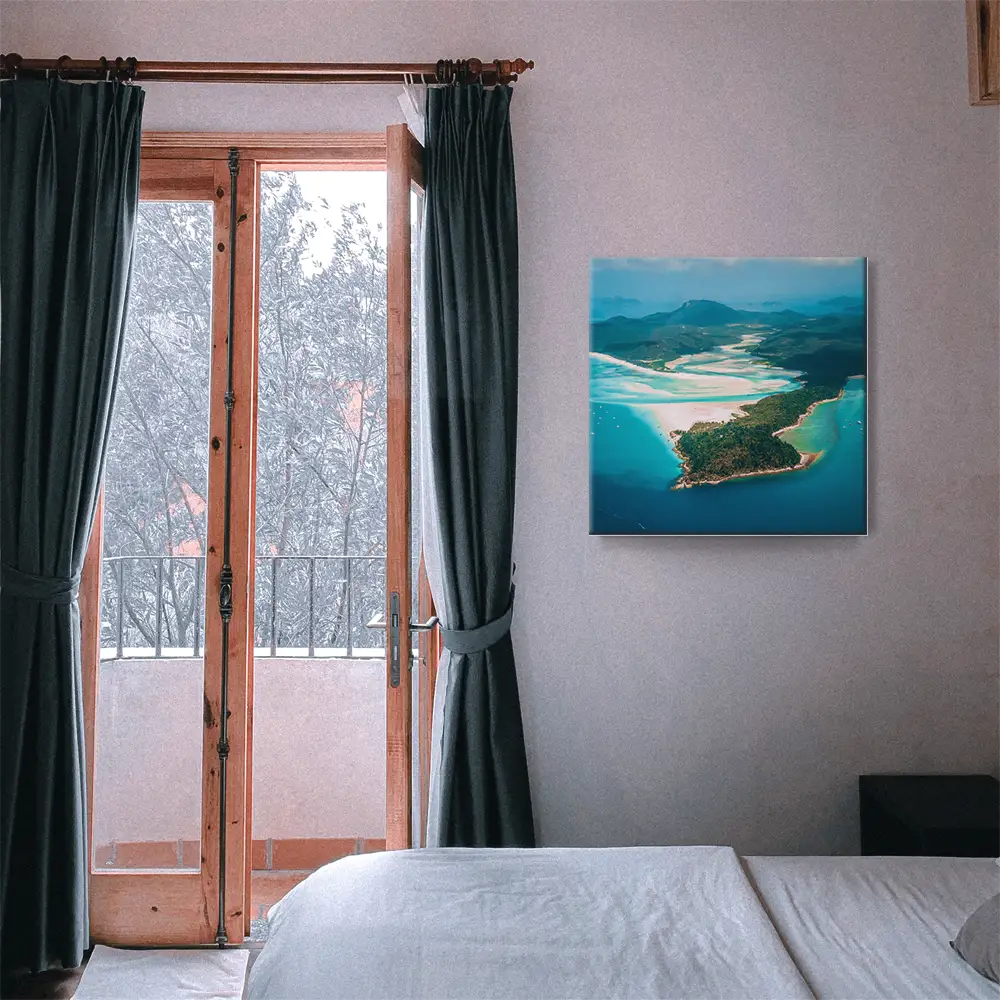 Strand & Meer Panorama Australien als Leinwand Bild 30x30cm