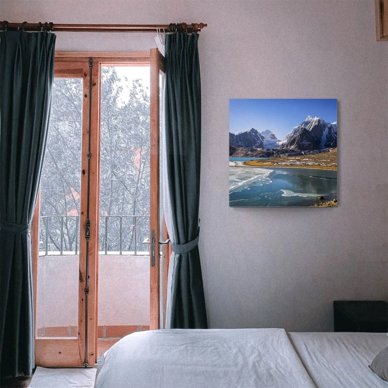 Berge & Gebirge Himalaya Gurudongmar See als Alu-Dibond Bild 50x50cm