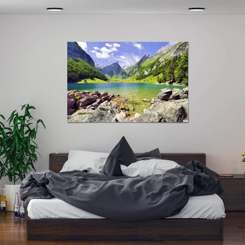 Poster 90x60cm groß, Berge & Gebirge Seealpsee Alpen