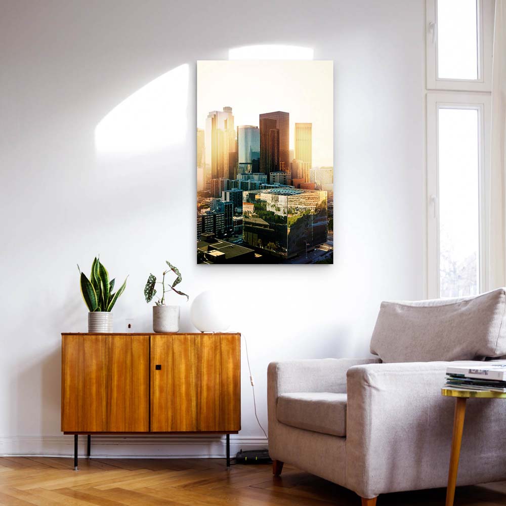 Poster 50x50cm Los Angeles Sunset Skyline
