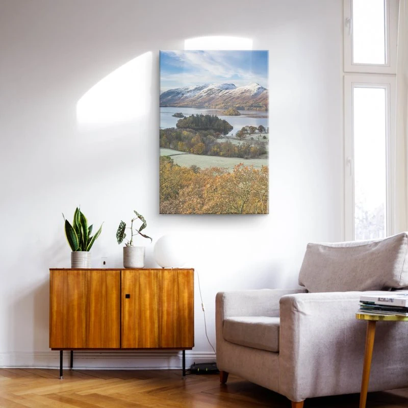 Keilrahmenbild Hochformat, Berge & Gebirge, Derwent Water England 60x90cm groß