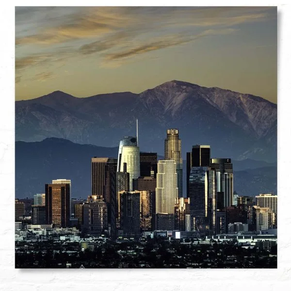 WandPoster Skyline Los Angeles by night, 80x80cm