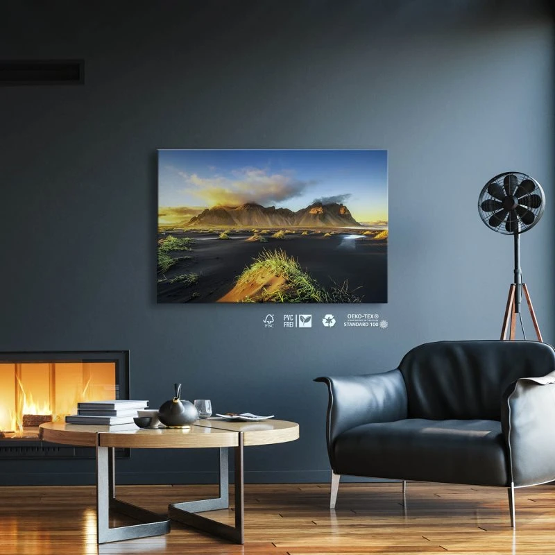 Leinwandbild Vestrahorn Island, Berge & Gebirge 60x40cm