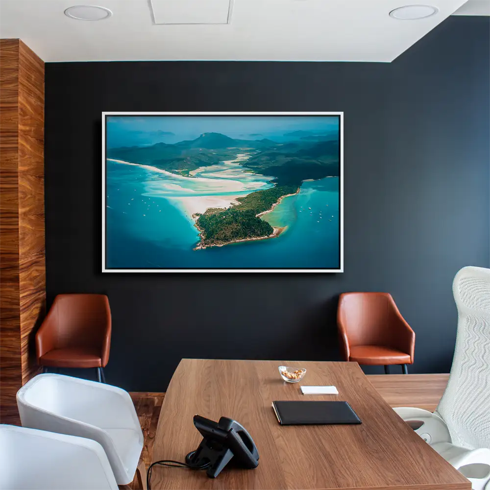 Strand & Meer Panorama Australien im weißen Bilderrahmen, 200x150cm