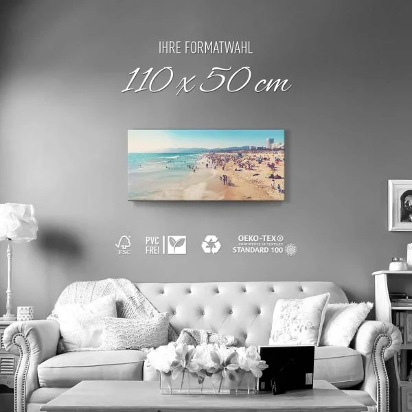 Leinwand Bild 110x50cm Strand & Meer, Santa Monica Beach Los Angeles