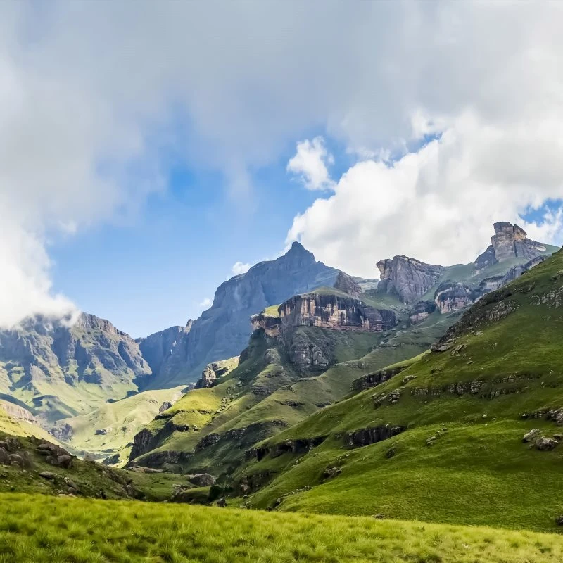 Berge & Gebirge Südafrika Mkhomazi als Alu-Dibond Bild 50x50cm