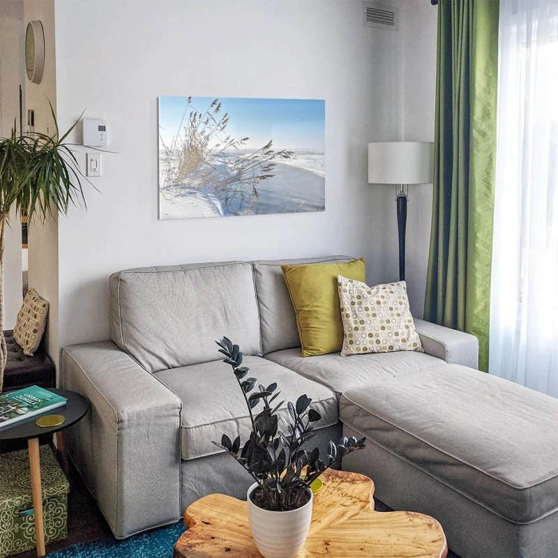 Acrylglasbild 150x50cm groß Strand & Meer Winterhafer Ostsee