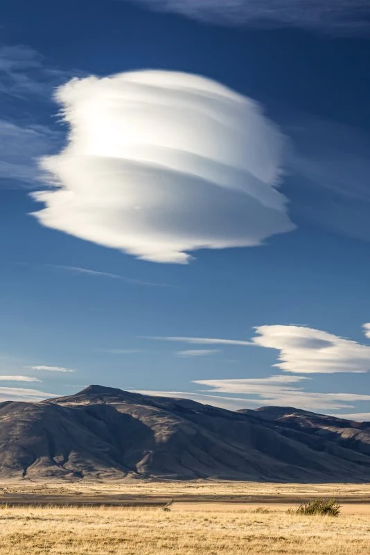 Berge & Gebirge Wolken in Patagonien Poster XXL 100x150cm im Hochformat