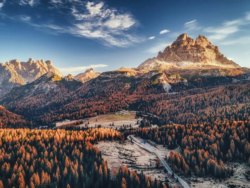 Berge & Gebirge Nationalpark Drei Zinnen Italien im schwarzen Bilderrahmen, 160x120cm