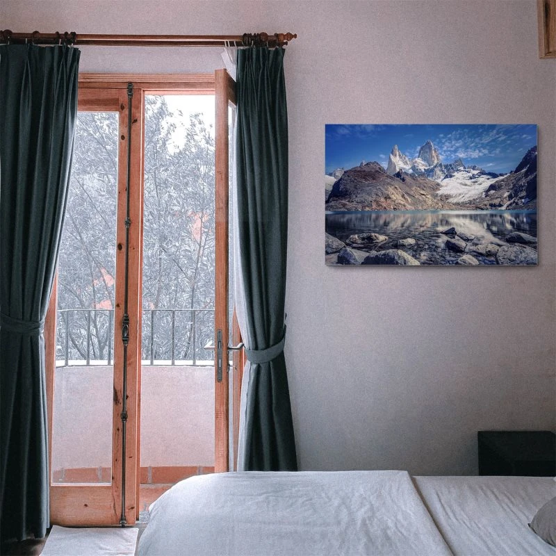 Berge & Gebirge Fitz Roy und  Cerro Torre als Alu-Dibond Bild 120x80cm