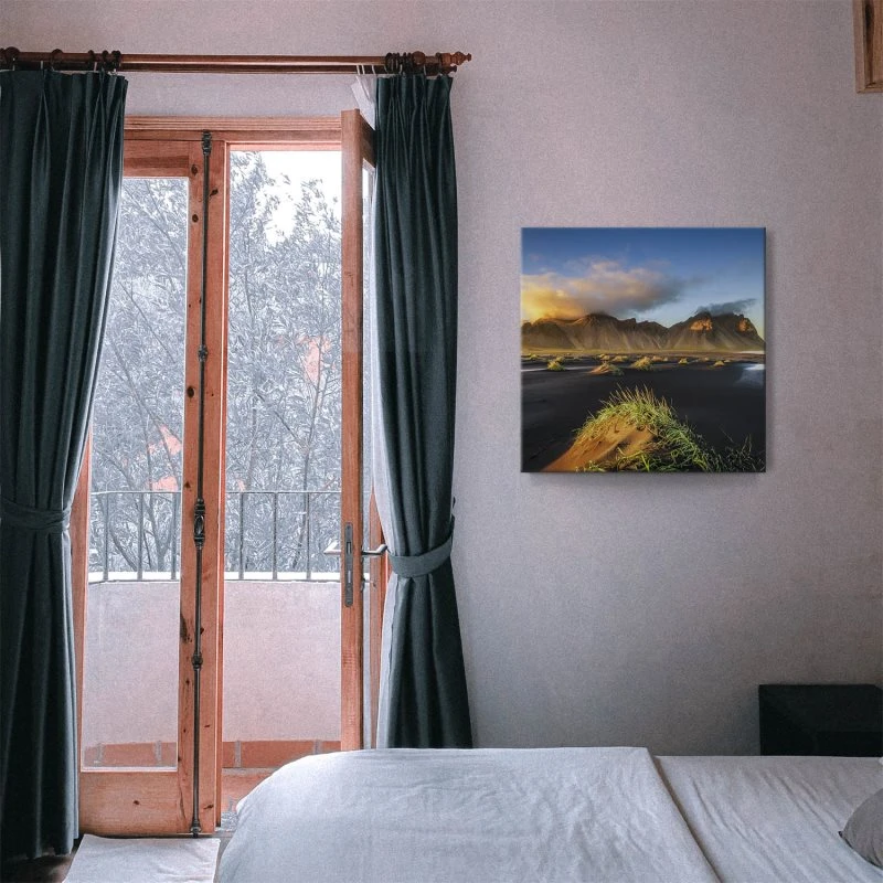 Berge & Gebirge Vestrahorn Island als Leinwand Bild 30x30cm