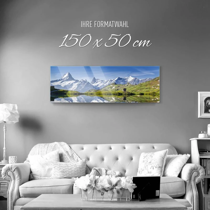 Berge & Gebirge Bachalpsee Schweiz als Acrylglasverbund Bild 150x50cm